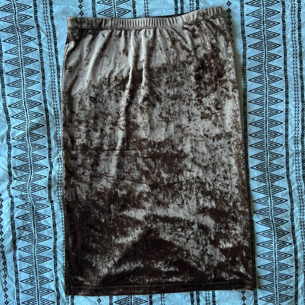 Brown Velvet Pencil Skirt from Altar’d State NWOT